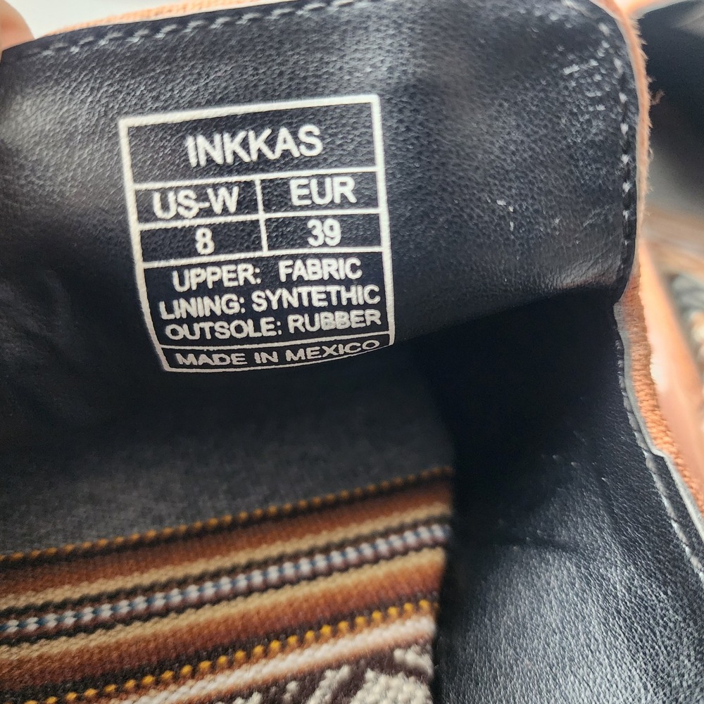 Inkkas Mule Shoes Womens 8.5 Abstract Print Handcrafted Pointed Toe Slide Cyprus - Picture 4 of 12